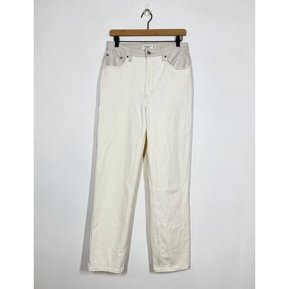 Abercrombie & Fitch Jeans The 90s Straight Ultra High Rise Curve Love Size 10R - Picture 1 of 9
